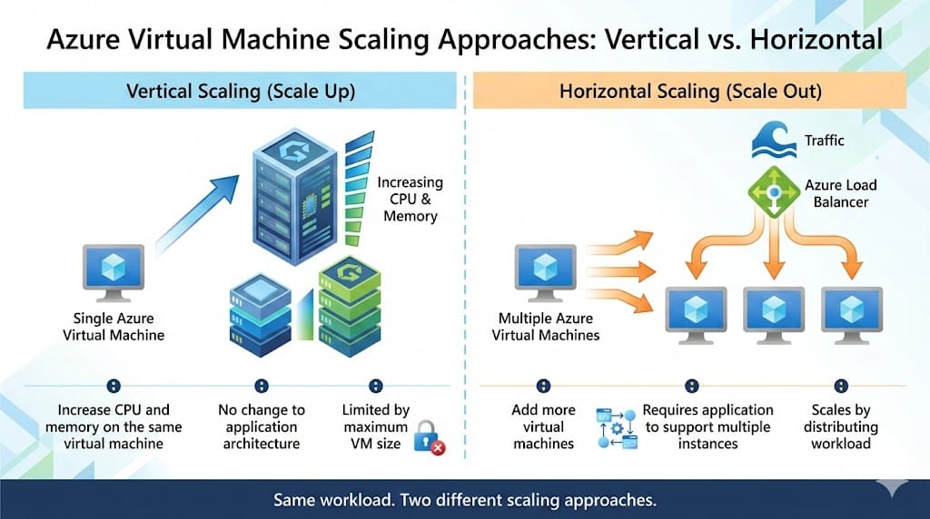 Azure VM scaling approaches infographic