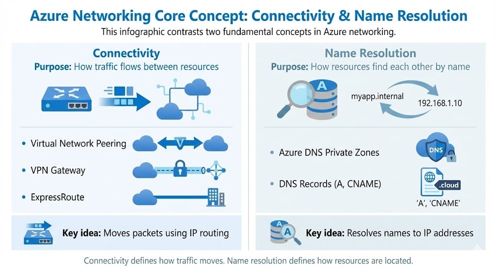 Azure Networking Core Concept: Connectivity and Name Resolution